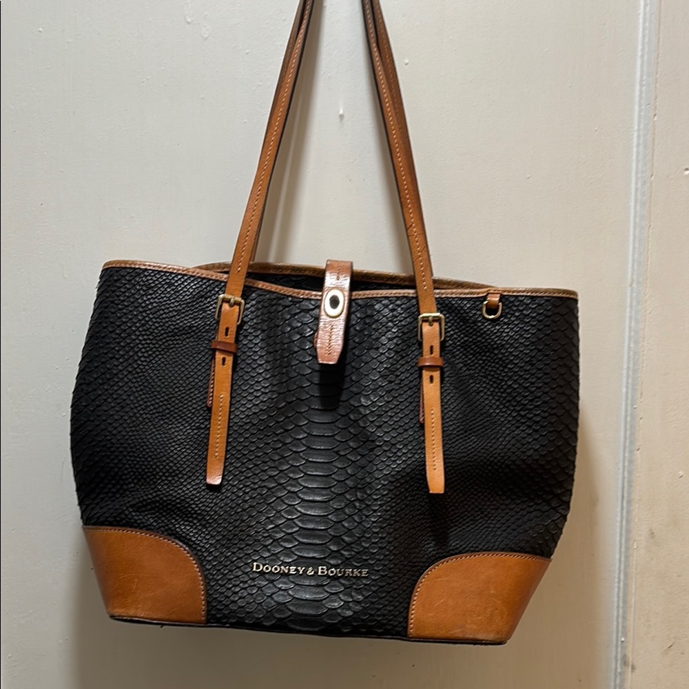Dooney & Bourke Black and Brown Tote Bag